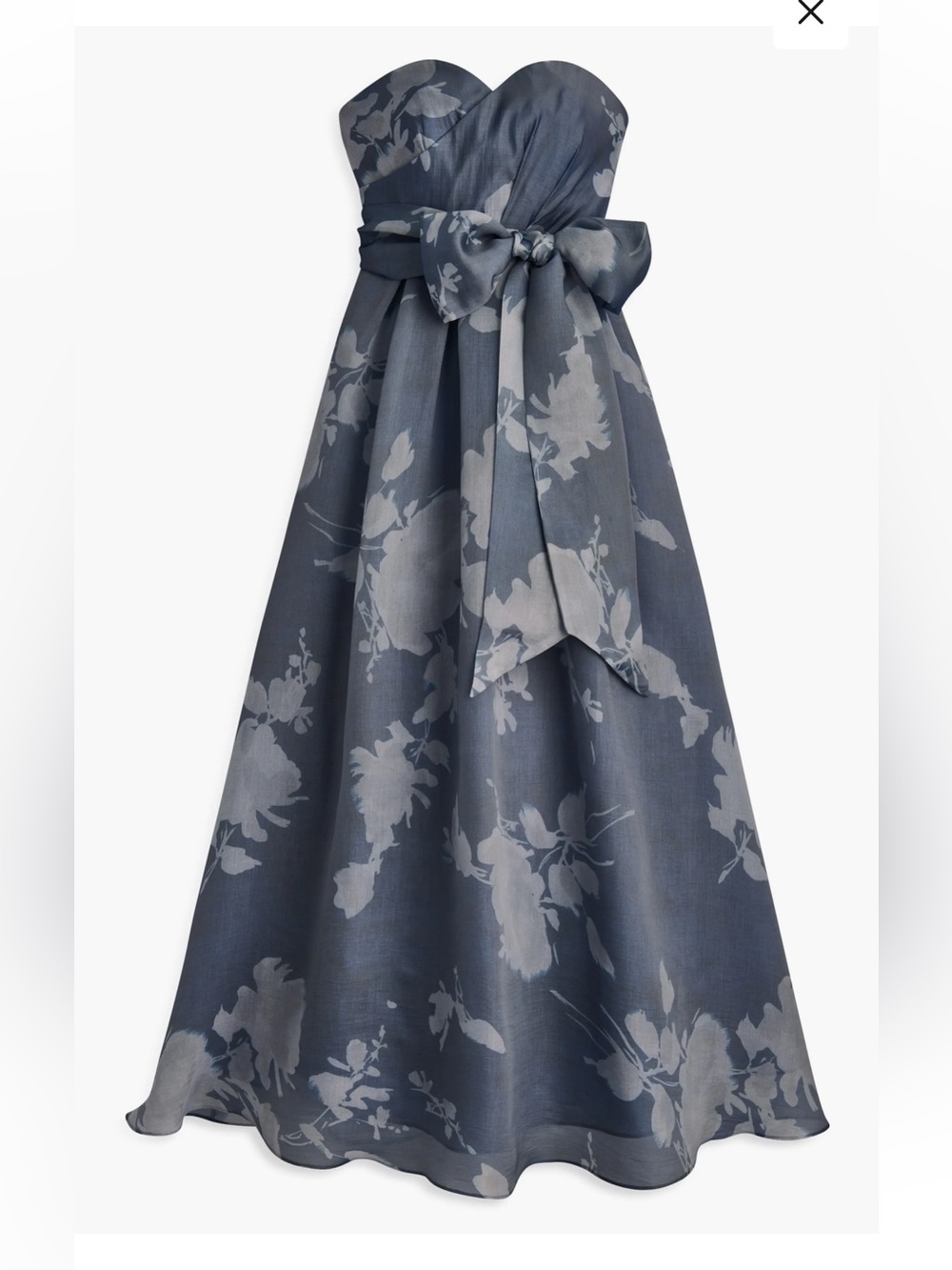 Donna Karan New York Floral Strapless Fit & Flare Gown sz 6 NWT - Picture 5 of 13